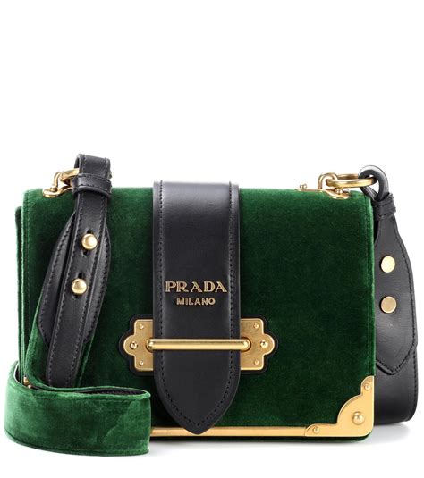 green velvet prada bag|prada green sling bag.